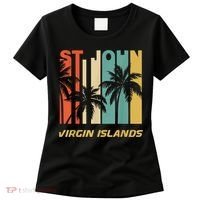 Retro St. John Virgin Islands Palm Trees Vacation Women's T-Shirt thumb 0