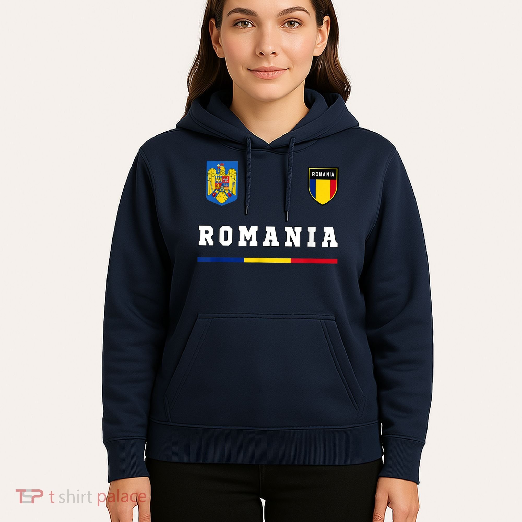 Romania Sport/Soccer Jersey Tee Flag Football Hoodie