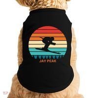 Retro Sunset Jay Peak Vermont Skiing Skier Gift Doggie Tank thumb 0
