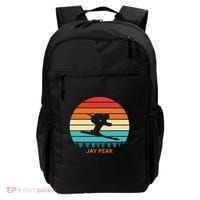 Retro Sunset Jay Peak Vermont Skiing Skier Gift Backpack thumb 0