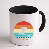 Retro Sunset Jay Peak Vermont Skiing Skier Gift Coffee Mug thumb 1
