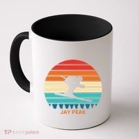 Retro Sunset Jay Peak Vermont Skiing Skier Gift Coffee Mug thumb 0