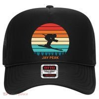 Retro Sunset Jay Peak Vermont Skiing Skier Gift Hat thumb 0