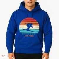 Retro Sunset Jay Peak Vermont Skiing Skier Gift Hoodie thumb 2