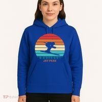 Retro Sunset Jay Peak Vermont Skiing Skier Gift Hoodie thumb 5