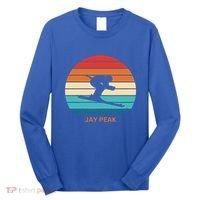 Retro Sunset Jay Peak Vermont Skiing Skier Gift Long Sleeve Shirt thumb 0