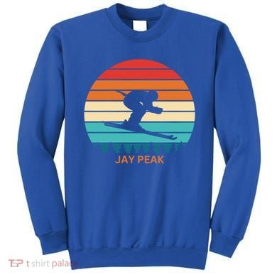 Retro Sunset Jay Peak Vermont Skiing Skier Gift Sweatshirt