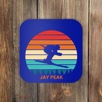 Retro Sunset Jay Peak Vermont Skiing Skier Gift Coaster thumb 0