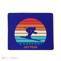 Retro Sunset Jay Peak Vermont Skiing Skier Gift Mousepad thumb 0