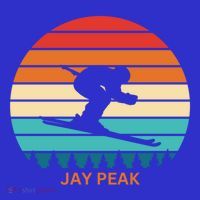 Retro Sunset Jay Peak Vermont Skiing Skier Gift Mousepad thumb 1