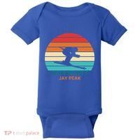 Retro Sunset Jay Peak Vermont Skiing Skier Gift Baby Bodysuit thumb 0