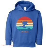 Retro Sunset Jay Peak Vermont Skiing Skier Gift Toddler Hoodie thumb 0