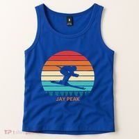 Retro Sunset Jay Peak Vermont Skiing Skier Gift Tank Top thumb 2
