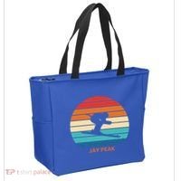 Retro Sunset Jay Peak Vermont Skiing Skier Gift Tote Bag thumb 2