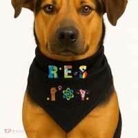 RESPECT Social Justice Acronym USA-Made Doggie Bandana thumb 1