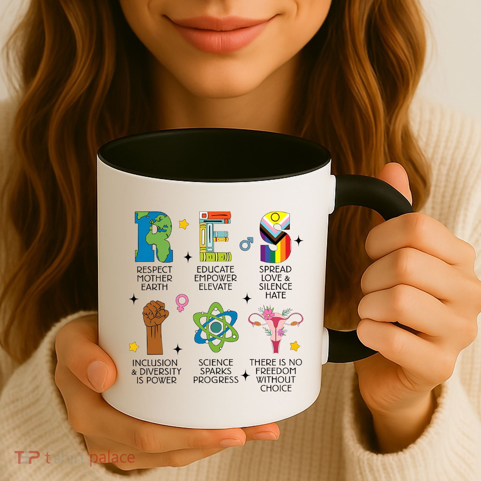 RESPECT Social Justice Acronym Coffee Mug