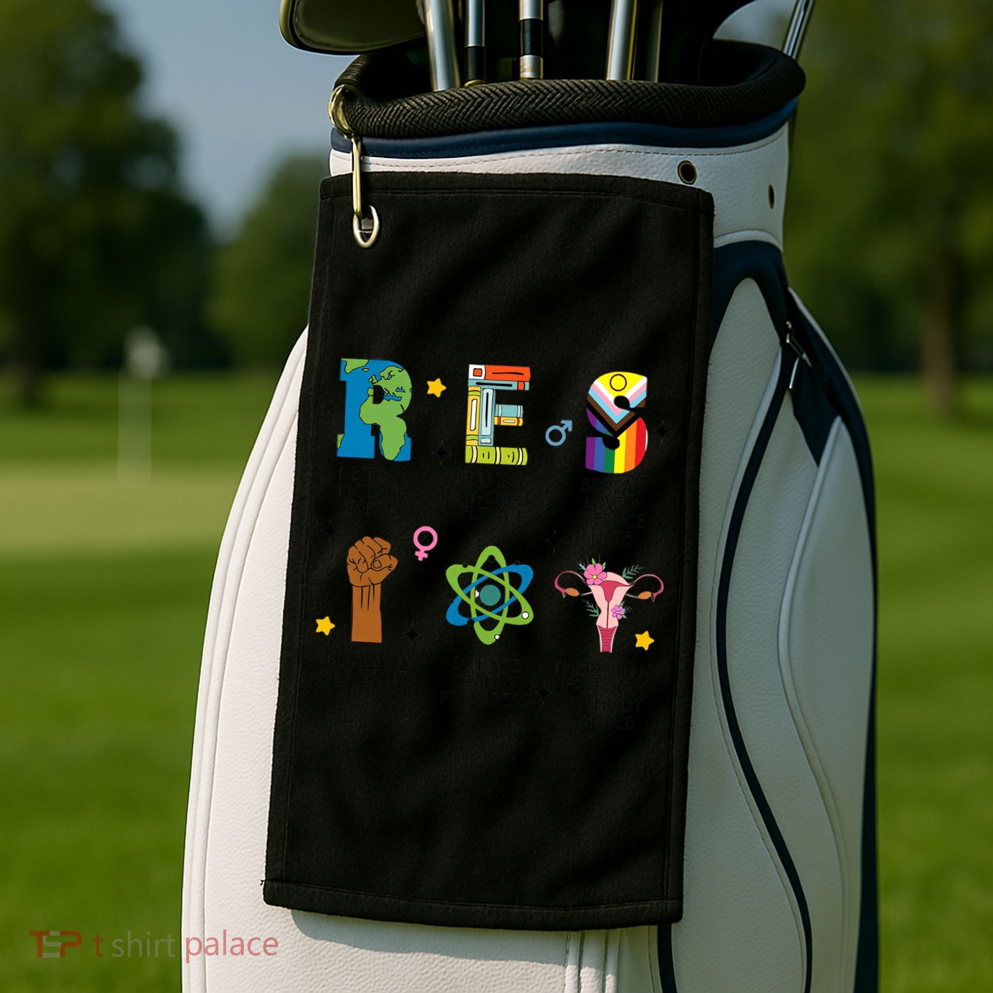 RESPECT Social Justice Acronym Golf Towel