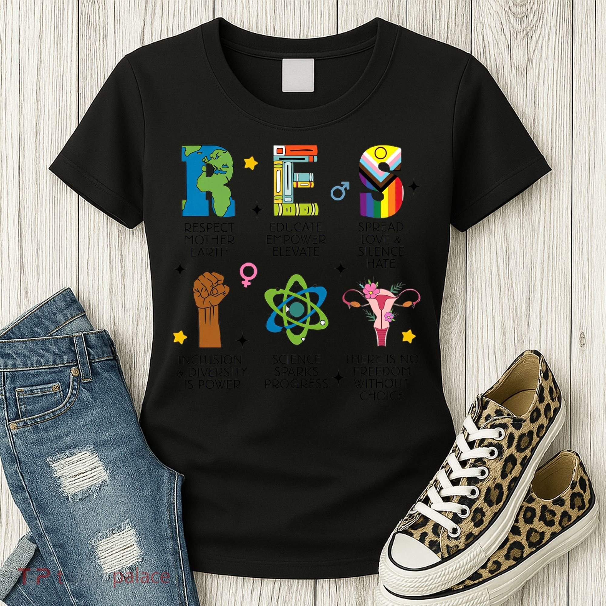 RESPECT Social Justice Acronym Women's T-Shirt