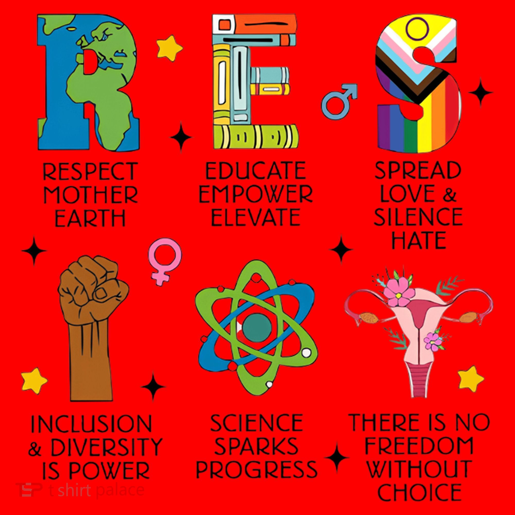 RESPECT Social Justice Acronym Santa Hat