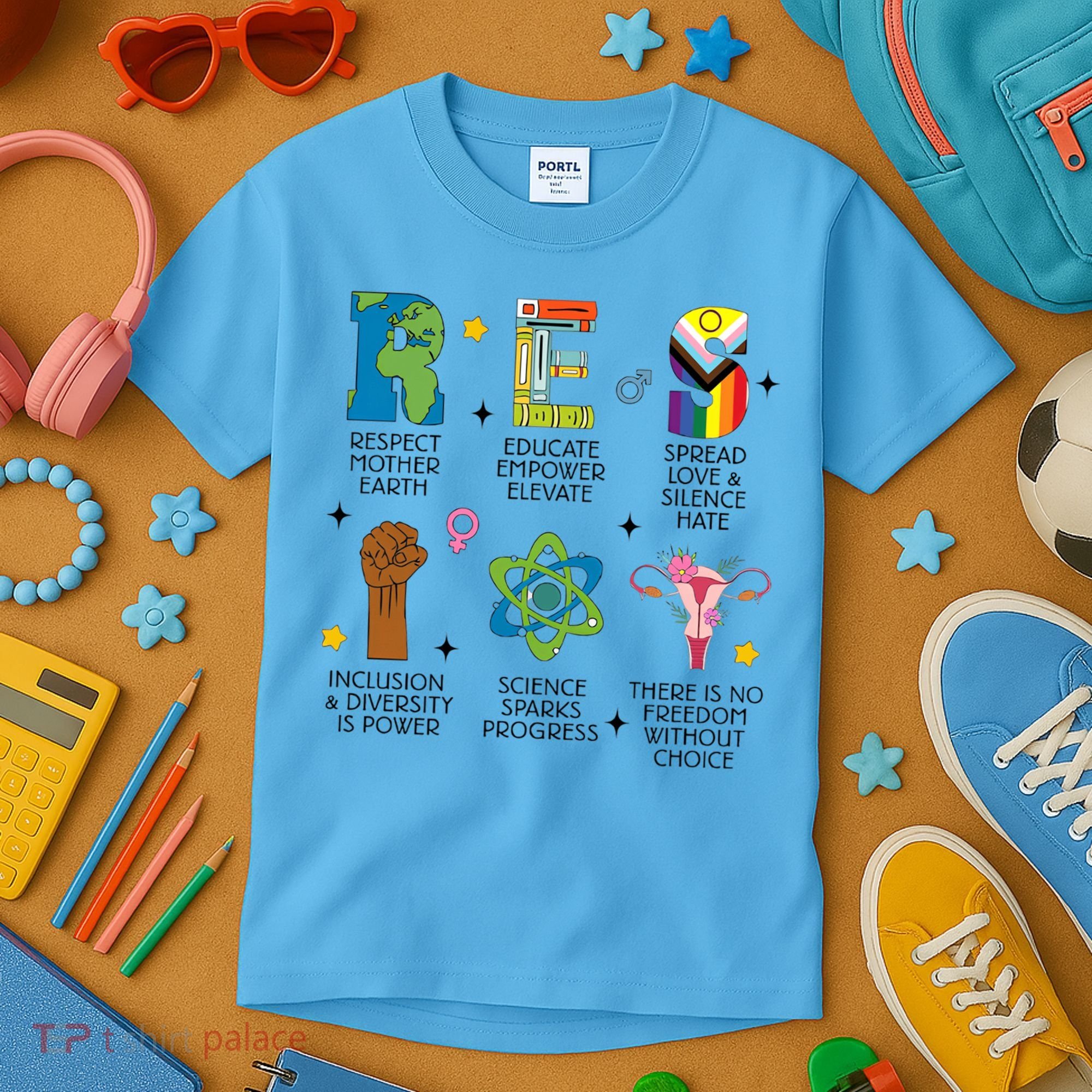 RESPECT Social Justice Acronym Kids T-Shirt