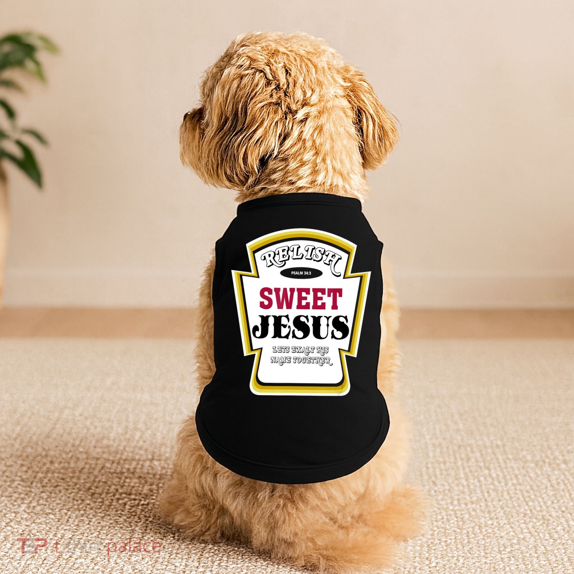 Relish Sweet Jesus Christian Parody Doggie Tank