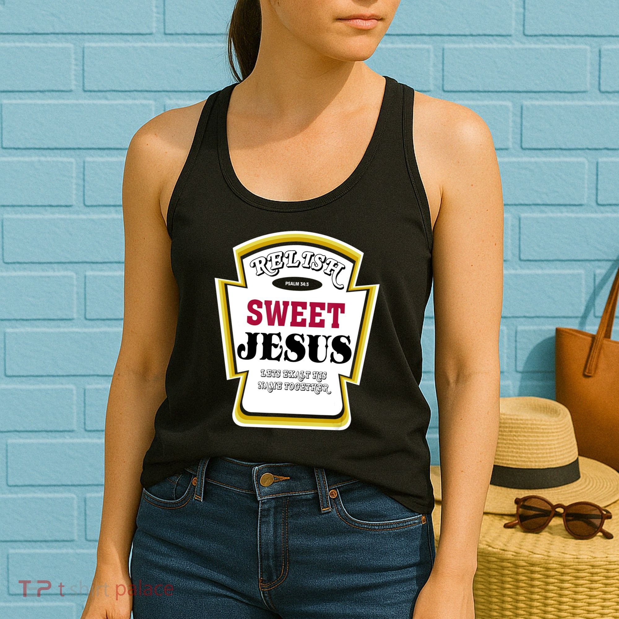 Relish Sweet Jesus Christian Parody Women's Tank Top