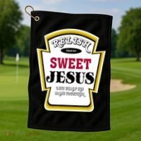 Relish Sweet Jesus Christian Parody Golf Towel thumb 1