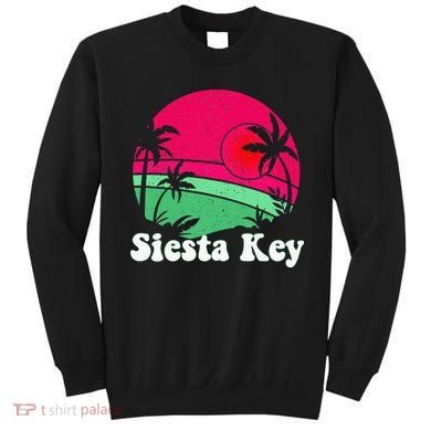 Retro Siesta Key Beach Design Siesta Key Illustration Sweatshirt