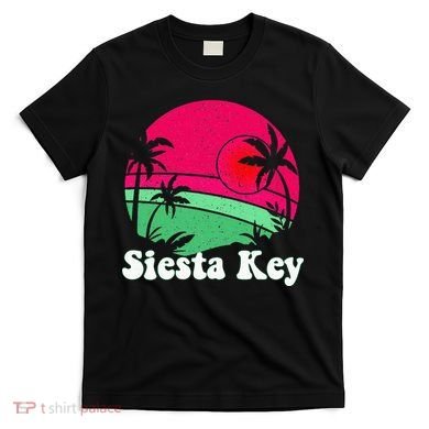 Retro Siesta Key Beach Design Siesta Key Illustration T-Shirt