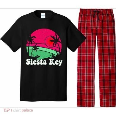 Retro Siesta Key Beach Design Siesta Key Illustration Pajama Set