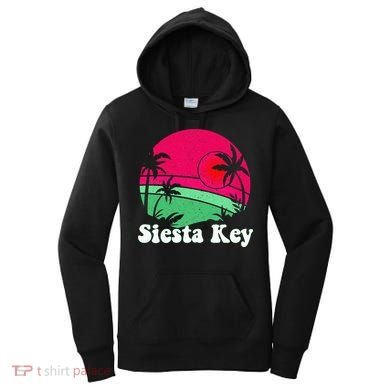 Retro Siesta Key Beach Design Siesta Key Illustration Women's Hoodie