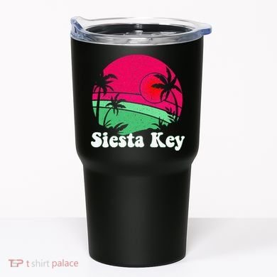 Retro Siesta Key Beach Design Siesta Key Illustration Tumbler