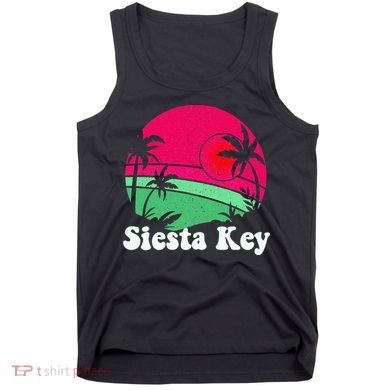 Retro Siesta Key Beach Design Siesta Key Illustration Tank Top