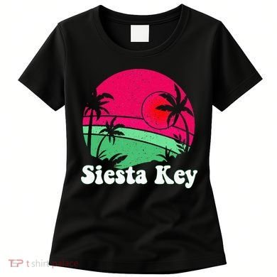 Retro Siesta Key Beach Design Siesta Key Illustration Women's T-Shirt