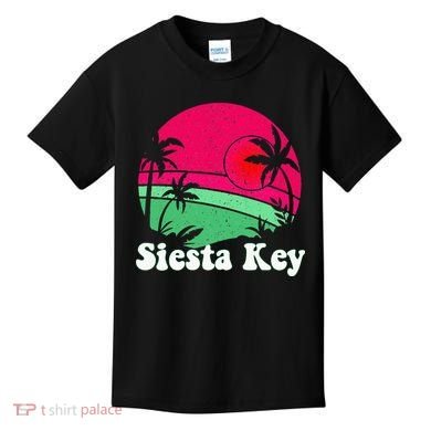 Retro Siesta Key Beach Design Siesta Key Illustration Kids T-Shirt