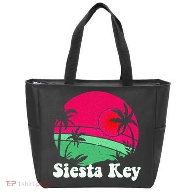 Retro Siesta Key Beach Design Siesta Key Illustration Tote Bag
