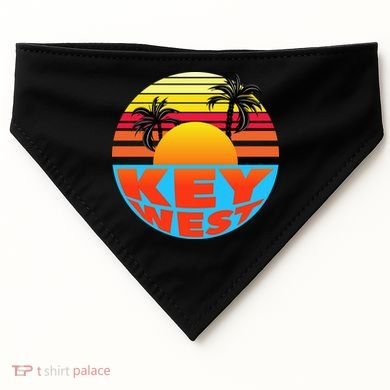 Retro Sunset Key West Florida USA-Made Doggie Bandana