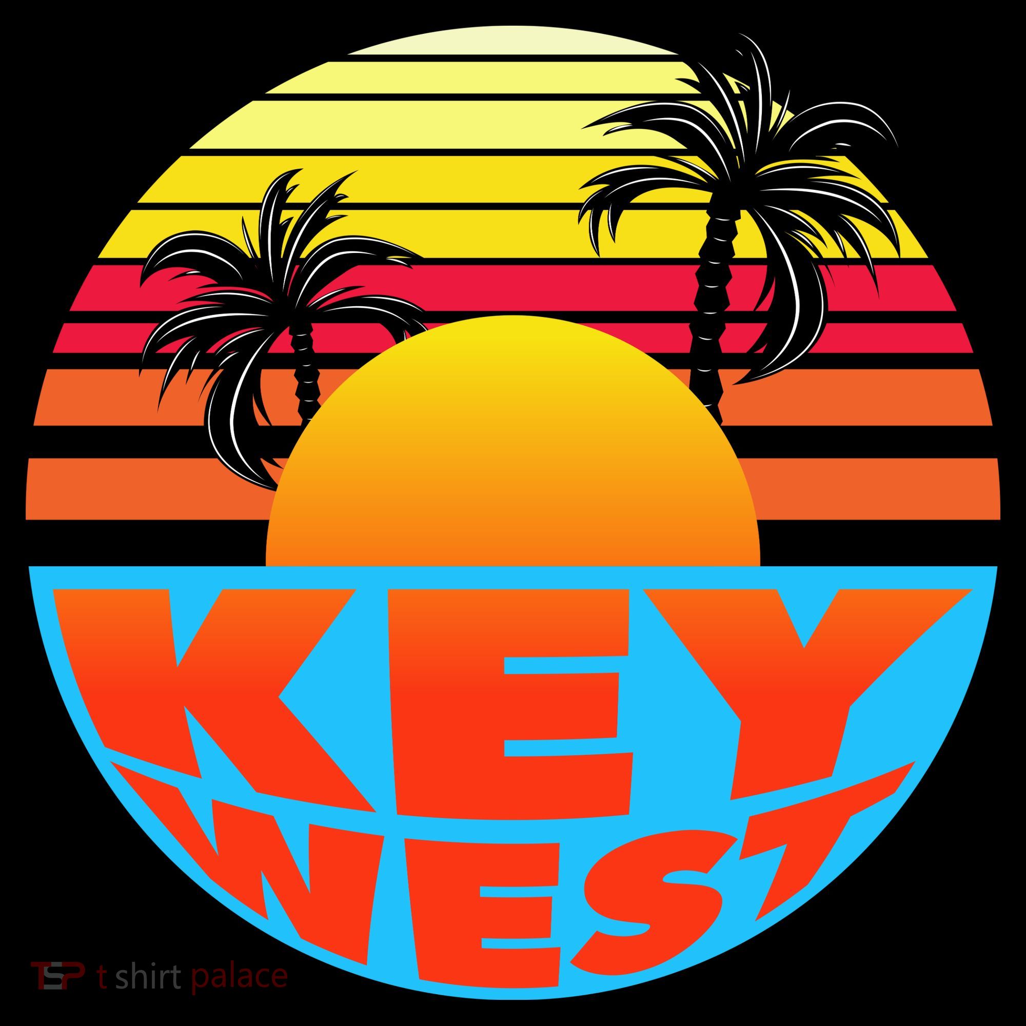 Retro Sunset Key West Florida Women's Hoodie