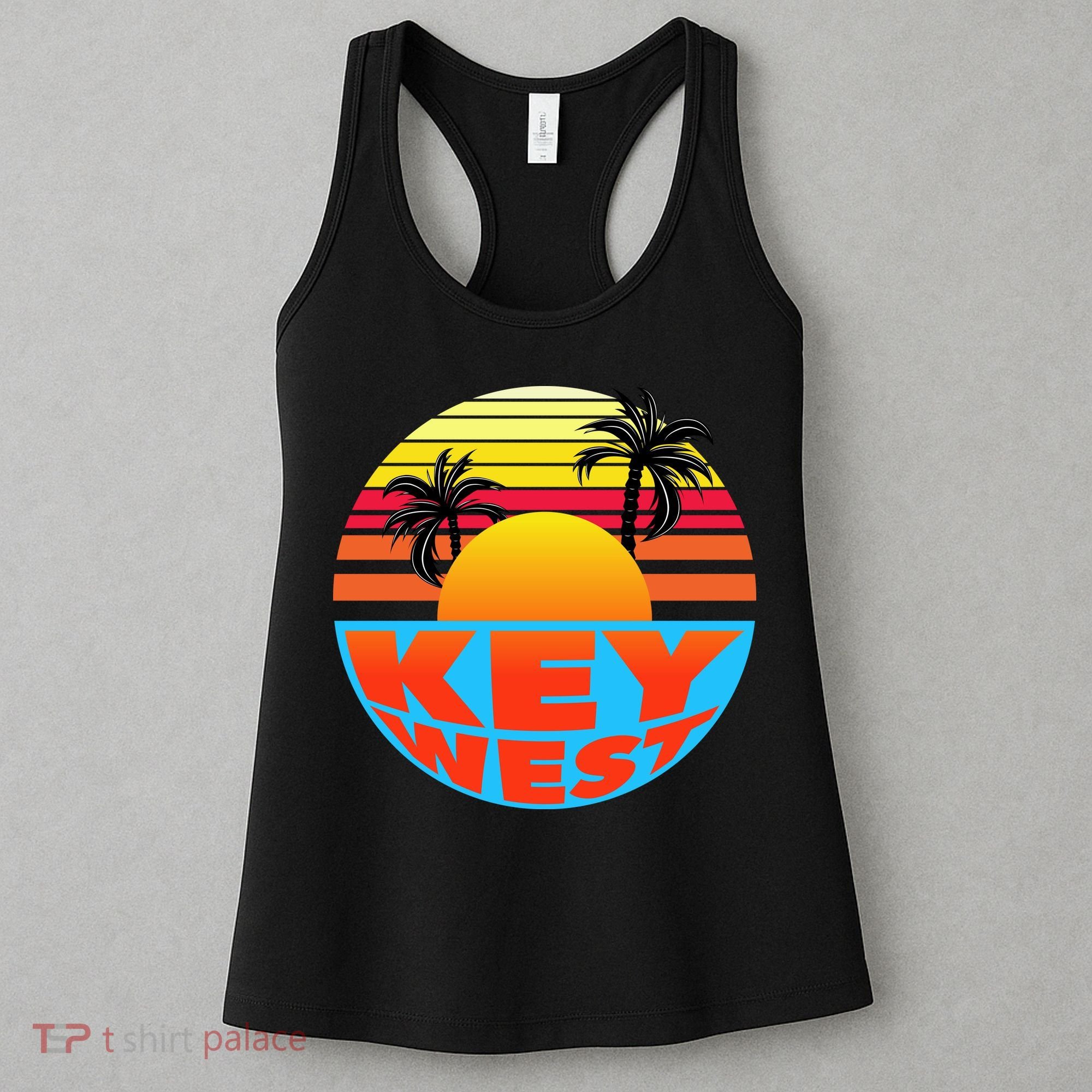 Retro Sunset Key West Florida Women's Tank Top