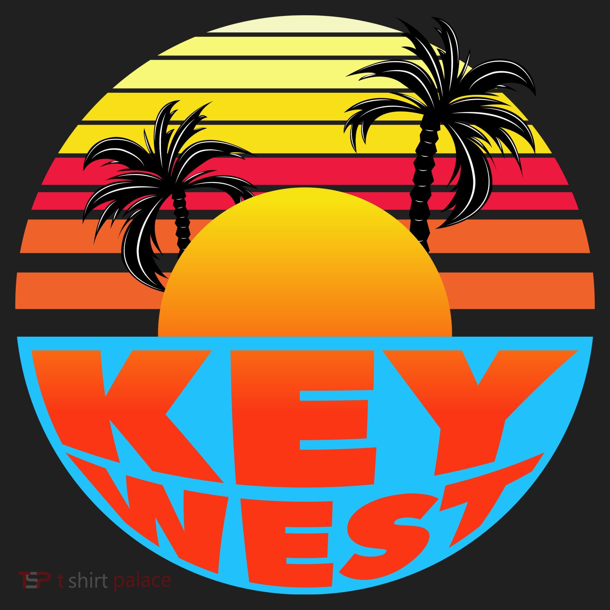 Retro Sunset Key West Florida Hat