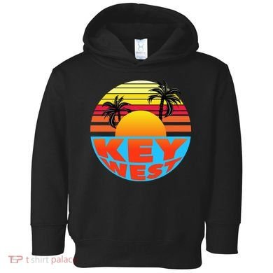 Retro Sunset Key West Florida Toddler Hoodie