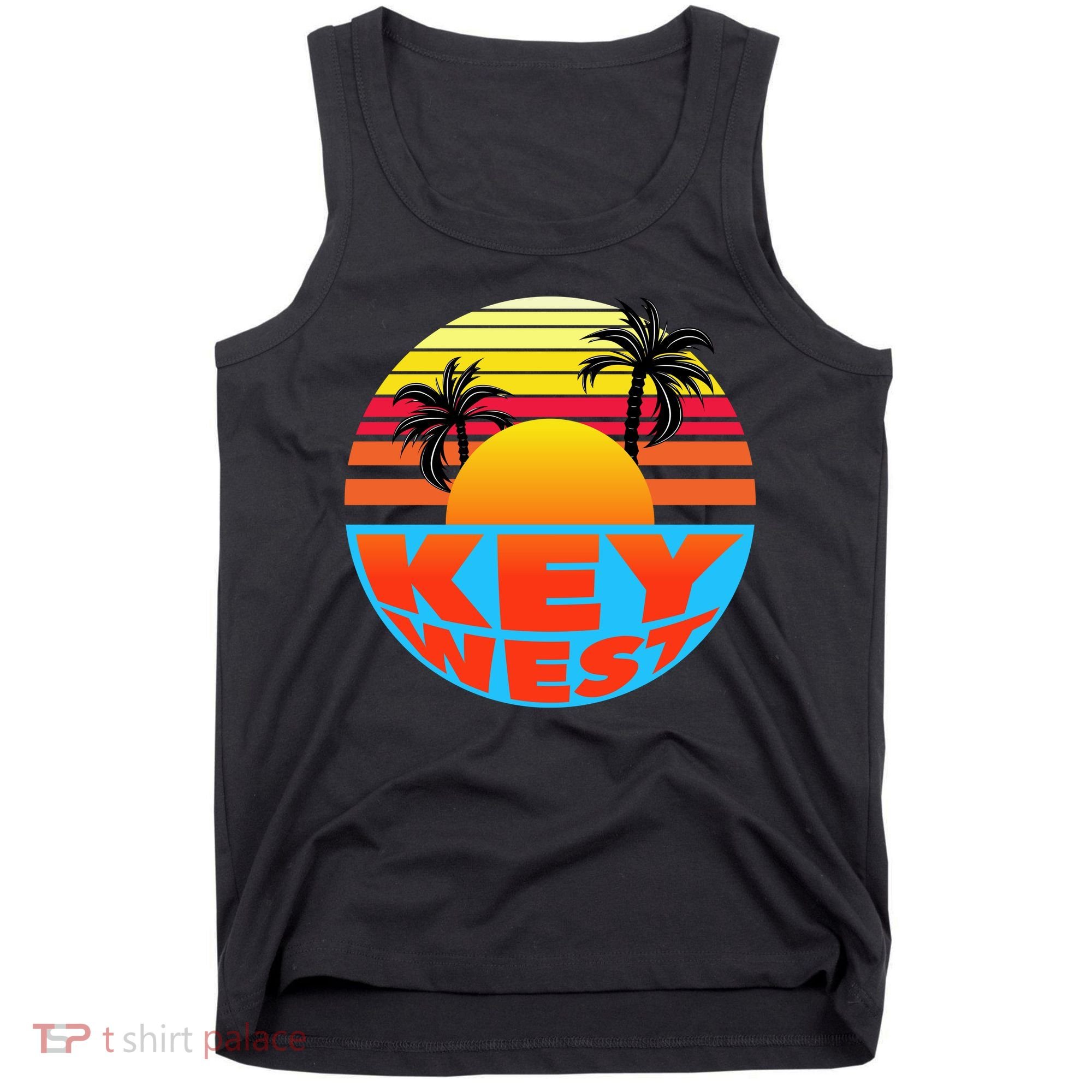 Retro Sunset Key West Florida Tank Top