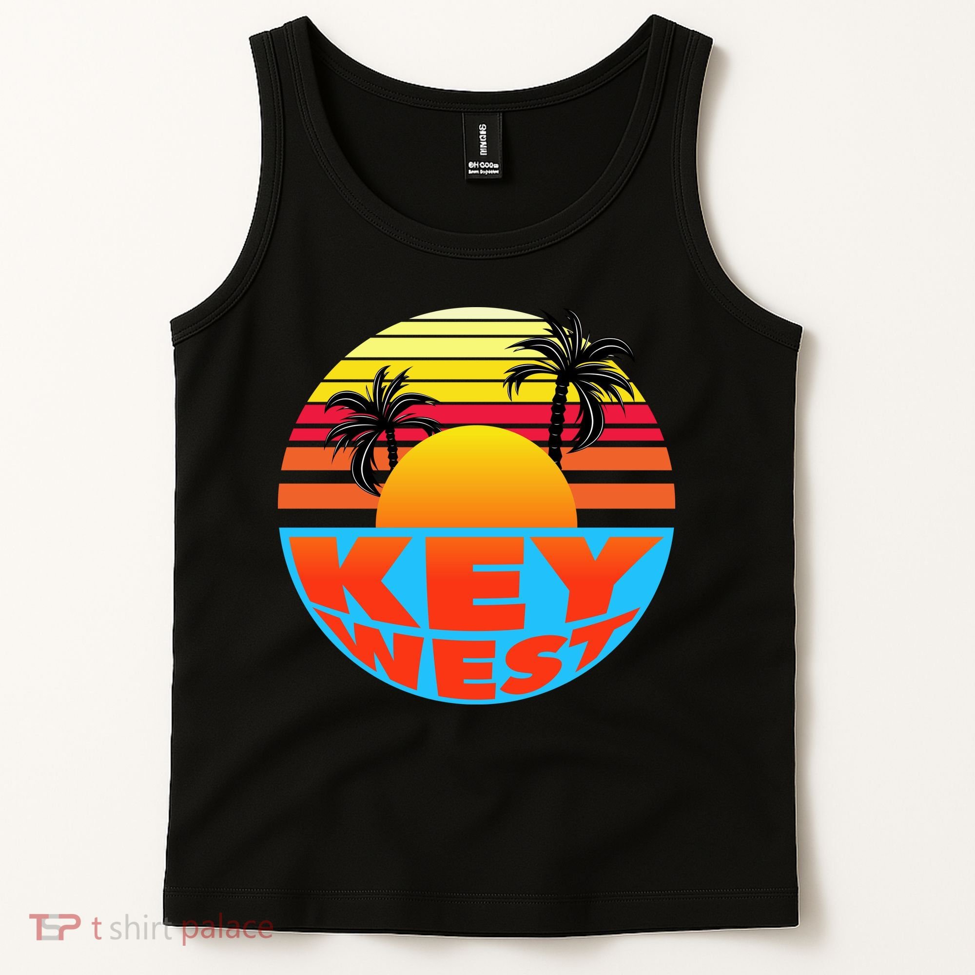 Retro Sunset Key West Florida Tank Top