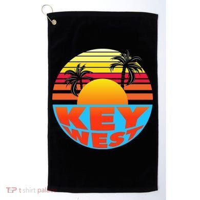 Retro Sunset Key West Florida Golf Towel