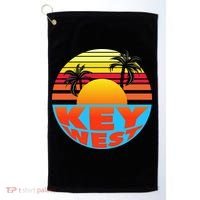 Retro Sunset Key West Florida Golf Towel thumb 0