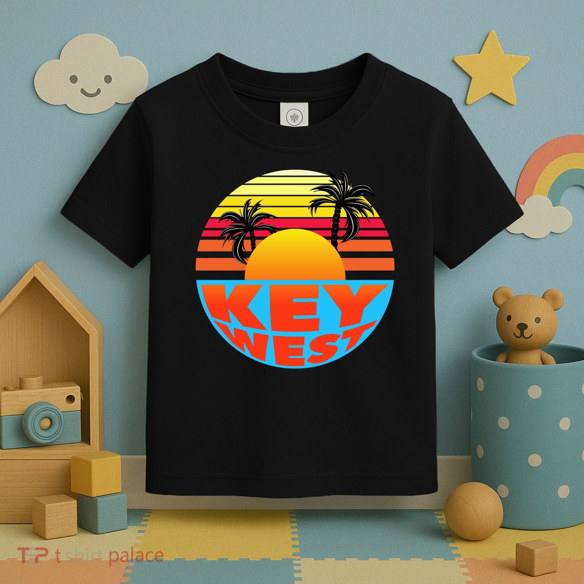 Retro Sunset Key West Florida Toddler T-Shirt