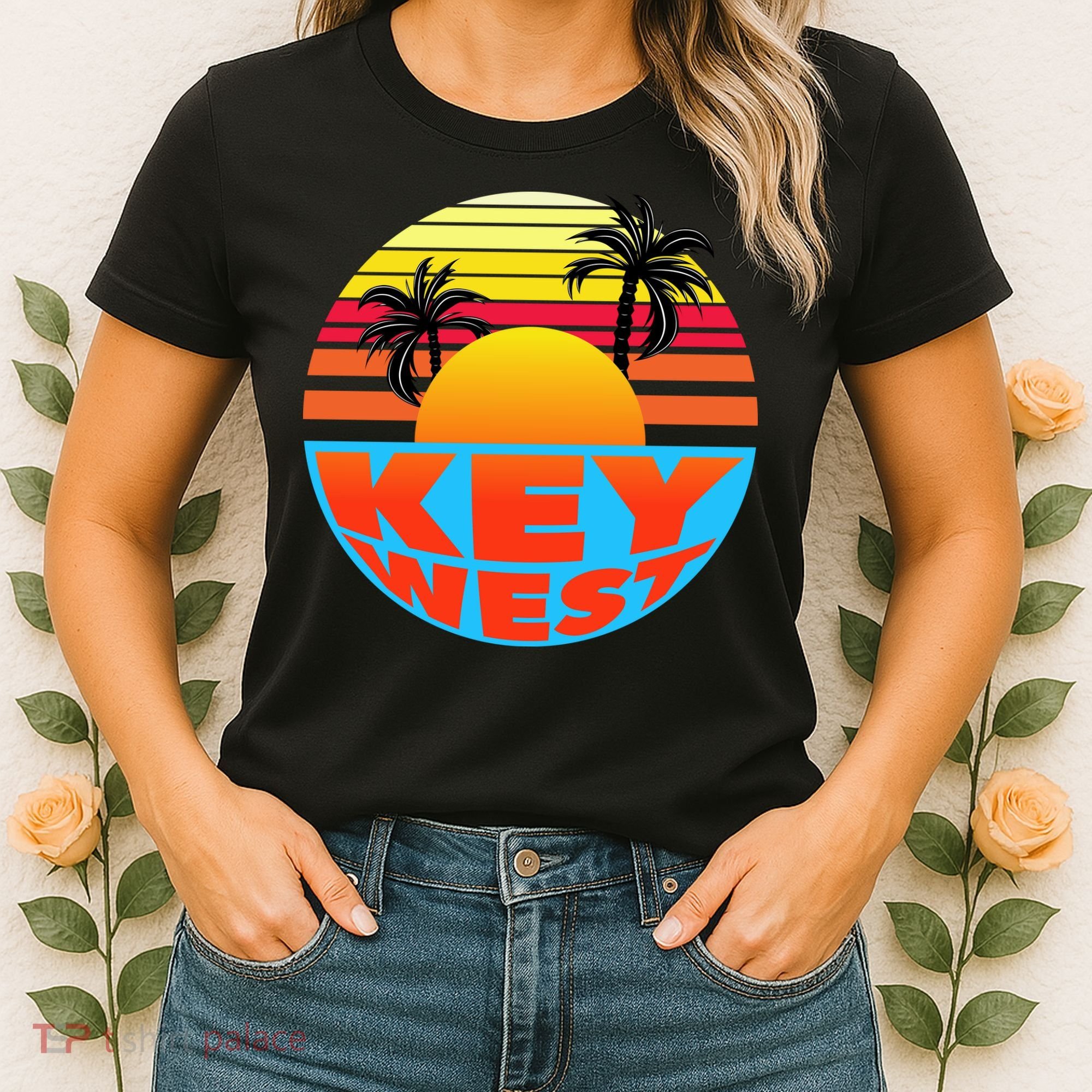 Retro Sunset Key West Florida Women's T-Shirt