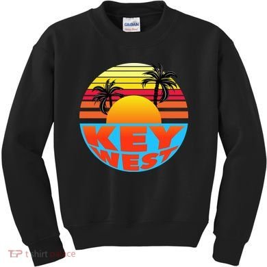 Retro Sunset Key West Florida Kids Sweatshirt