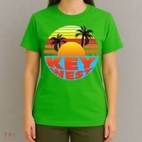 Retro Sunset Key West Florida T-Shirt thumb 4