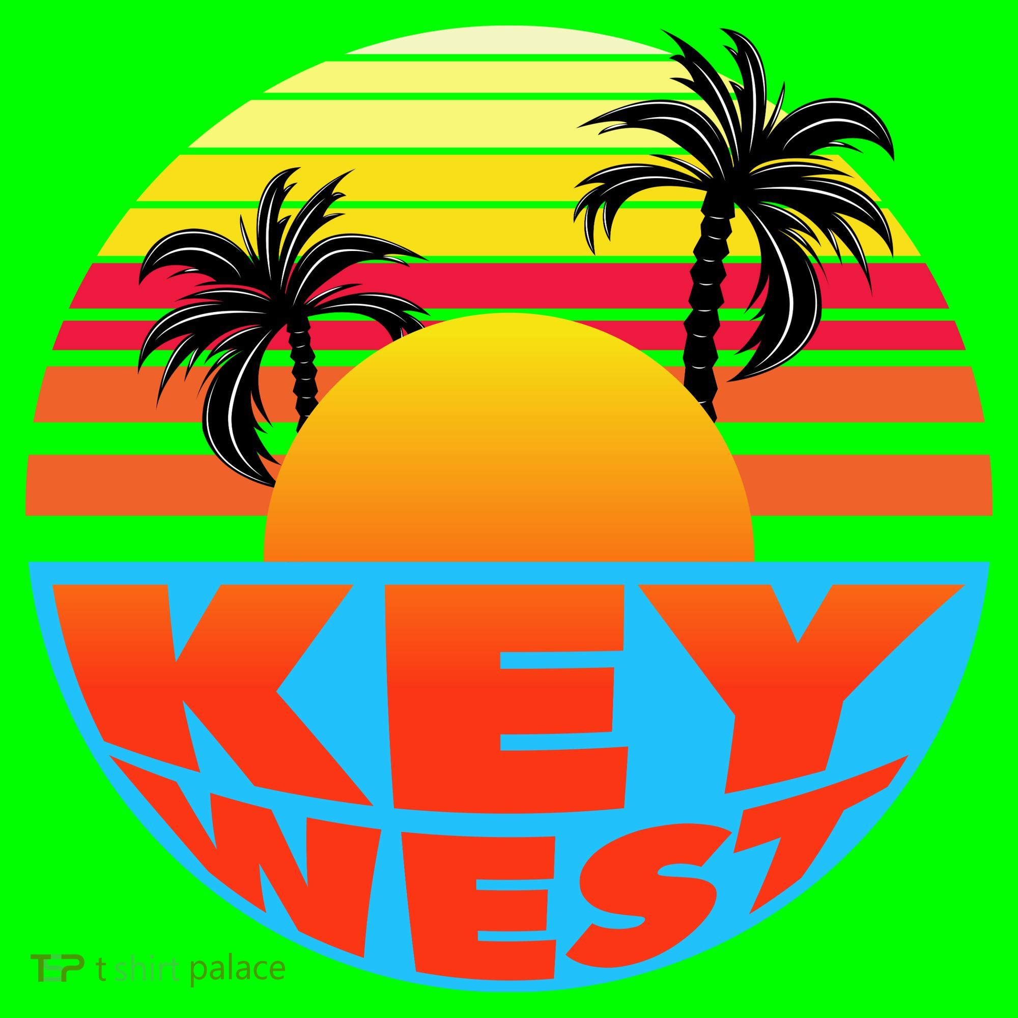 Retro Sunset Key West Florida Kids T-Shirt